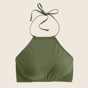 J Crew taupe green gray halter neck bikini top and bottoms set - size XS - Small